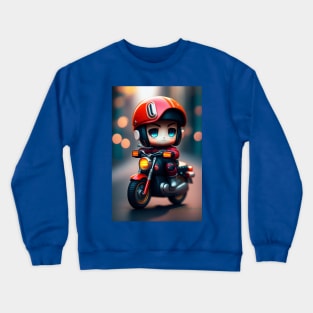 Cute Warrior: Brave and Adorable Print Art-0001 Crewneck Sweatshirt